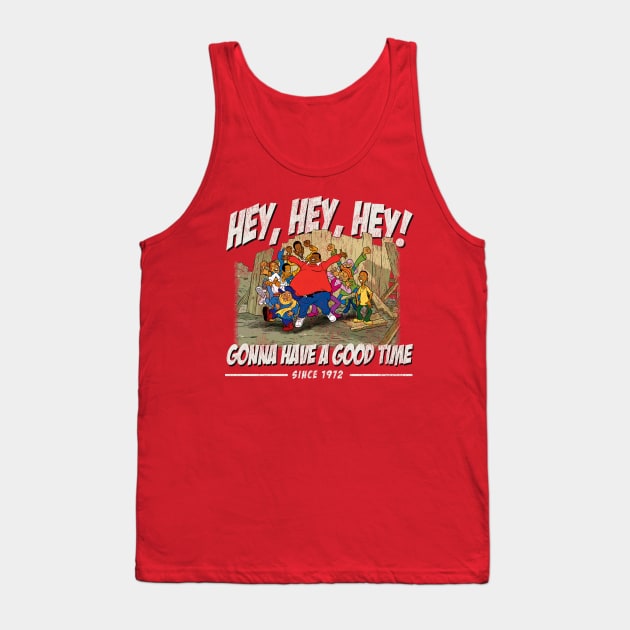 Junkyard Gang Worn Tank Top by Alema Art